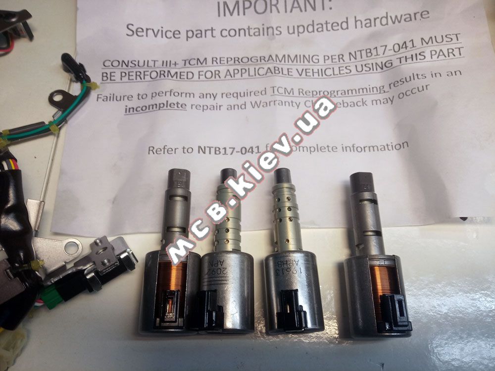 4 Solenoids + QR code VALVE ASSY CVT JF016E RE0F10D  -{ SOLENOID4JF016